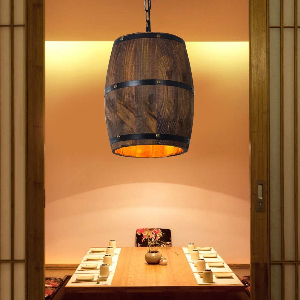 Retro wooden wine barrel pendant lamp | Bowlift