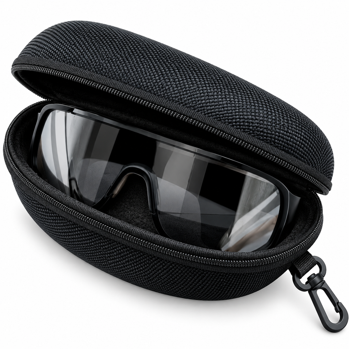 EVA Protective Hard Shell Eyewear Case with Zipper and Carabiner Bowlift