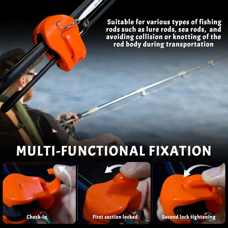 BowLift | Fishing Rod Holder Strap | Multi-Rod Organizer | Elastic Anti-Slip Storage & Transport