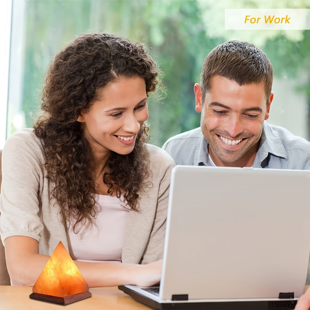 BowLift | Salt lamp - Handcrafted Himalayan salt lamp with 8-color changing LED, USB powered