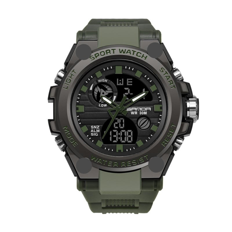 BowLift | Sporty Dual-Display Mode Multifunctional Waterproof Luminous Men's Wristwatch