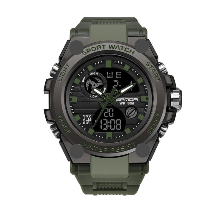 BowLift | Sporty Dual-Display Mode Multifunctional Waterproof Luminous Men's Wristwatch