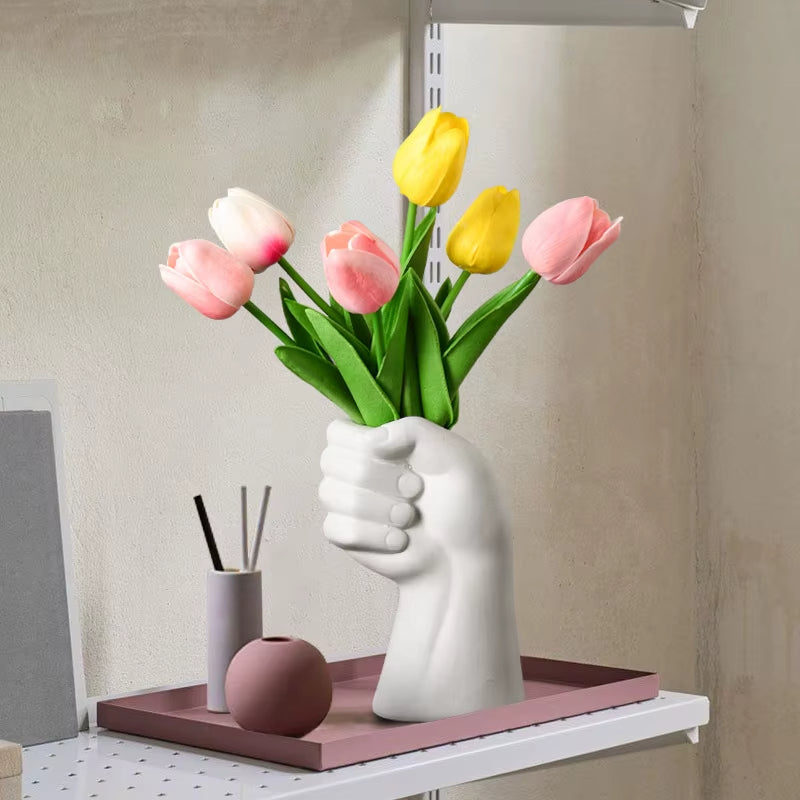 BowLift | Artistic Hand Gesture Ceramic Tabletop Flower Vase