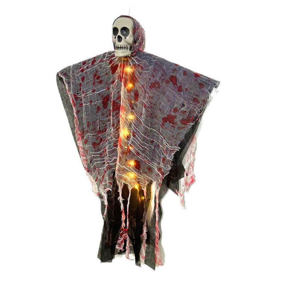 BowLift | Halloween Hanging Decoration – Blood Red Luminous Skull Ghost