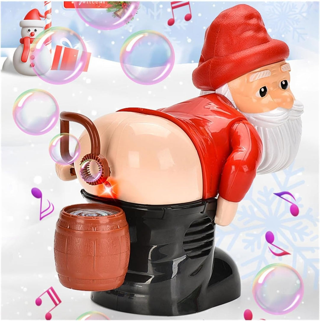 BowLift | Christmas Bubble Machine | Santa Design | With Light & Music | Funny Christmas Decoration