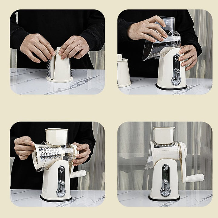 BowLift | 5 in 1 Cheese Vegetable Grater with Handle