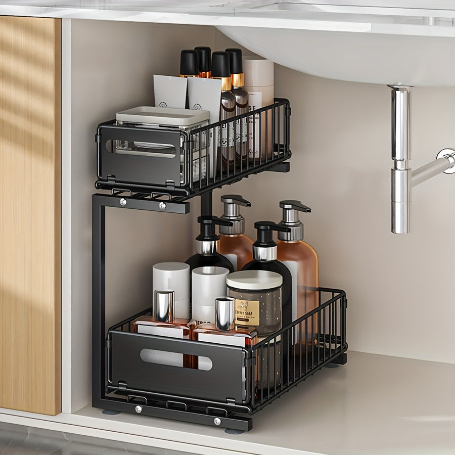 Pull-out Under-Cabinet Organizer 2 Levels | Bowlift