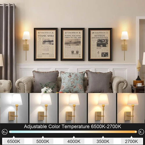 BowLift | Rechargeable Wireless Wall Light Set (2 Pack) - Battery-Powered Indoor & Outdoor Lighting for Home, Patio, and Garden
