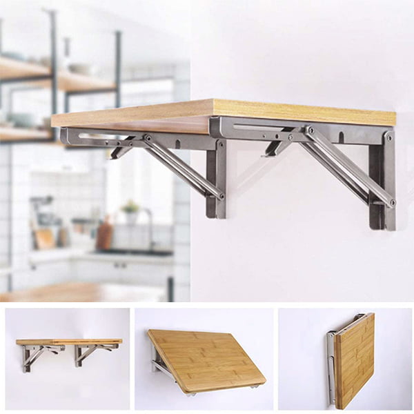 Foldable bracket | 2 sets thick stainless steel folding table bracket | Bowlift