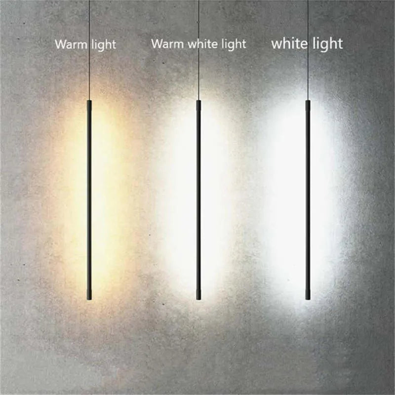 BowLift | Pendant Light Slim Black Metal Bedroom Lamp
