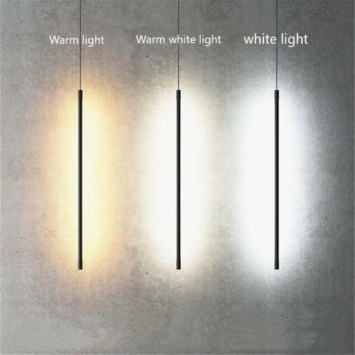 BowLift | Pendant Light Slim Black Metal Bedroom Lamp