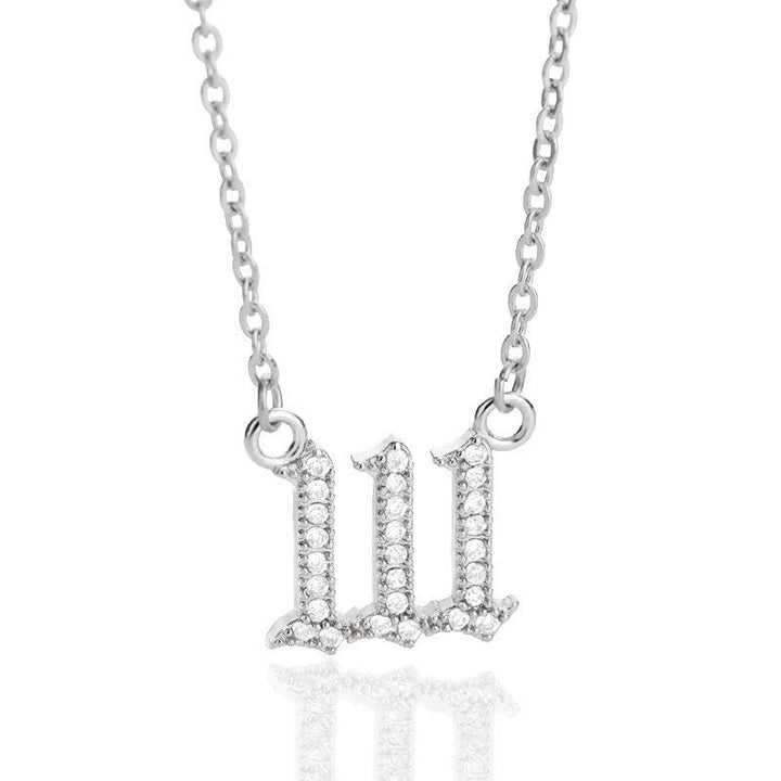 BowLift | Zirconia English Numbers Necklace – Seraphina