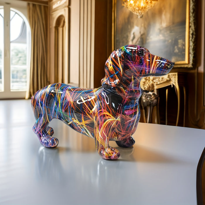 BowLift | Dachshund Delight – Colorful Dachshund Sculpture for a Playful Atmosphere in Your Home
