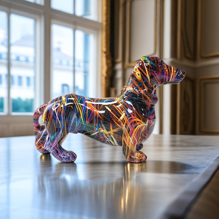 BowLift | Dachshund Delight – Colorful Dachshund Sculpture for a Playful Atmosphere in Your Home