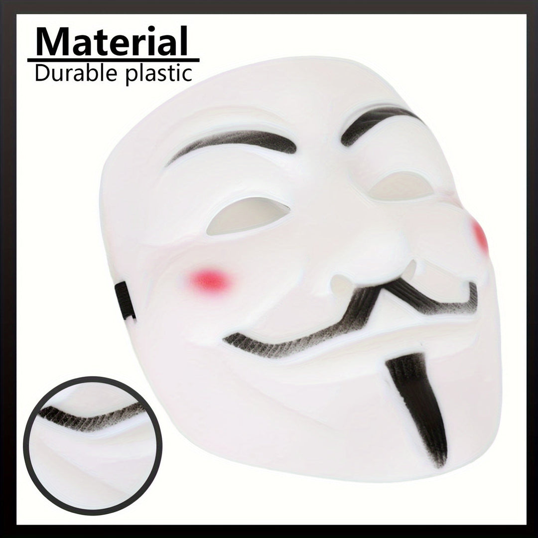 BowLift | Men's Full Face Plastic Halloween Mask | Anonymous Cosplay
