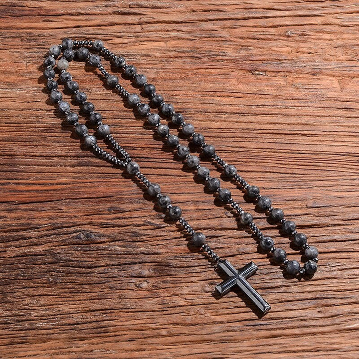 BowLift | Orion Spiritual Necklace with Tiger Eye & Lapis Lazuli – Men's Rosary