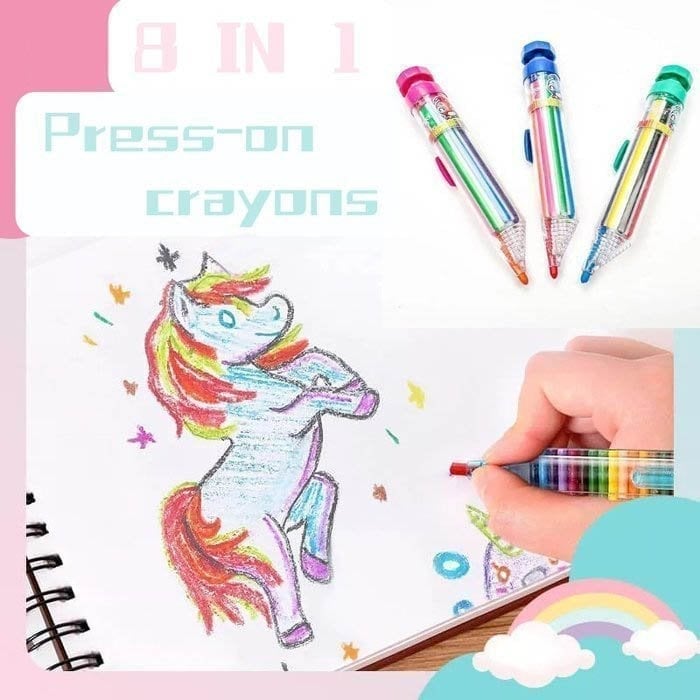 BowLift | 8-in-1 Colored Pencil for Kids – Compact, safe, versatile