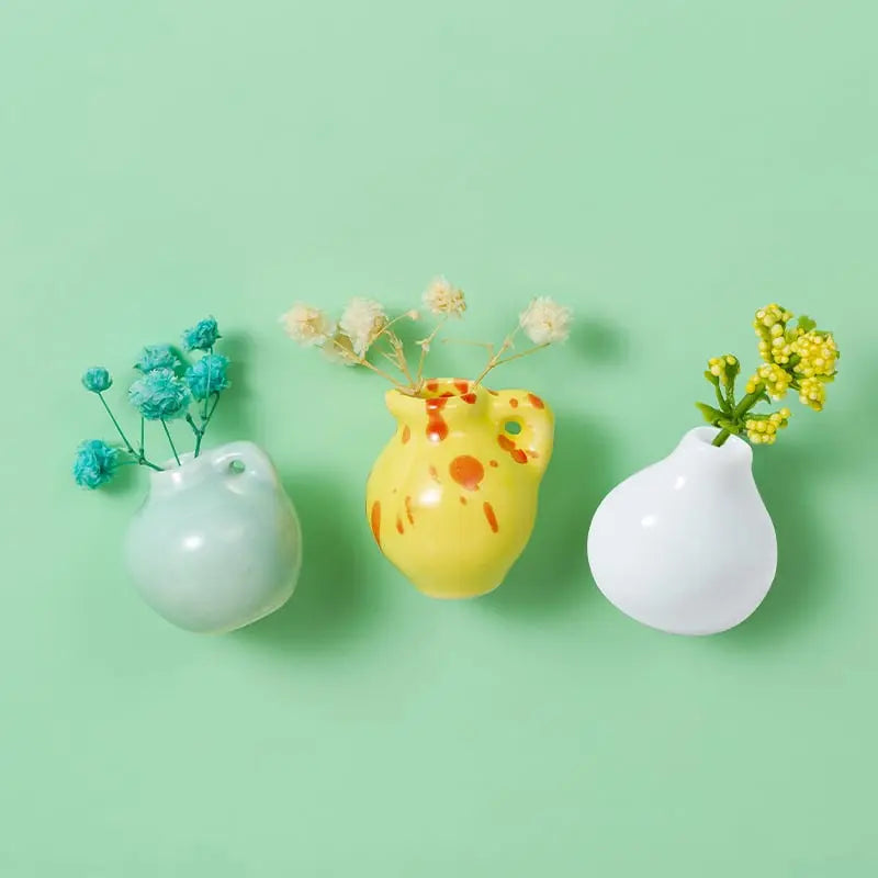 BowLift | 3-Piece Mini Plant Vase Magnets for Decorative and Fresh Accents