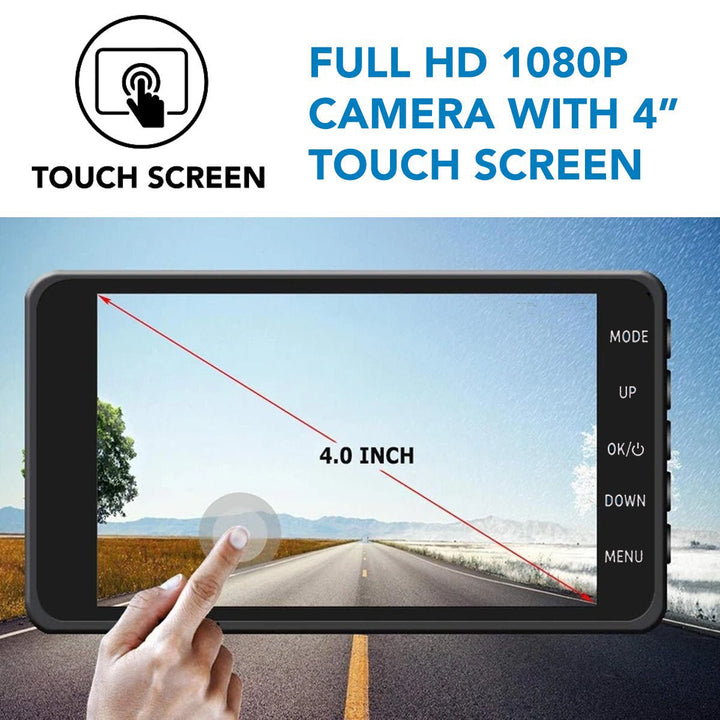 BowLift | Dashcam DuoView 1080P – Front & Rear Image with Night Vision and Motion Detection