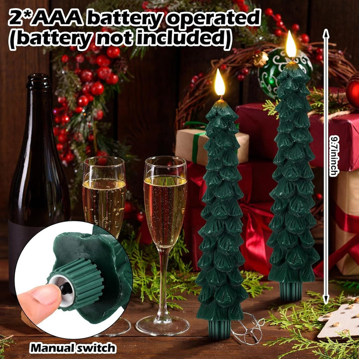 BowLift | LED Christmas Candle with Music | Christmas Tree Decoration | Flickering Light & Warm White | Safe Candle Lighting
