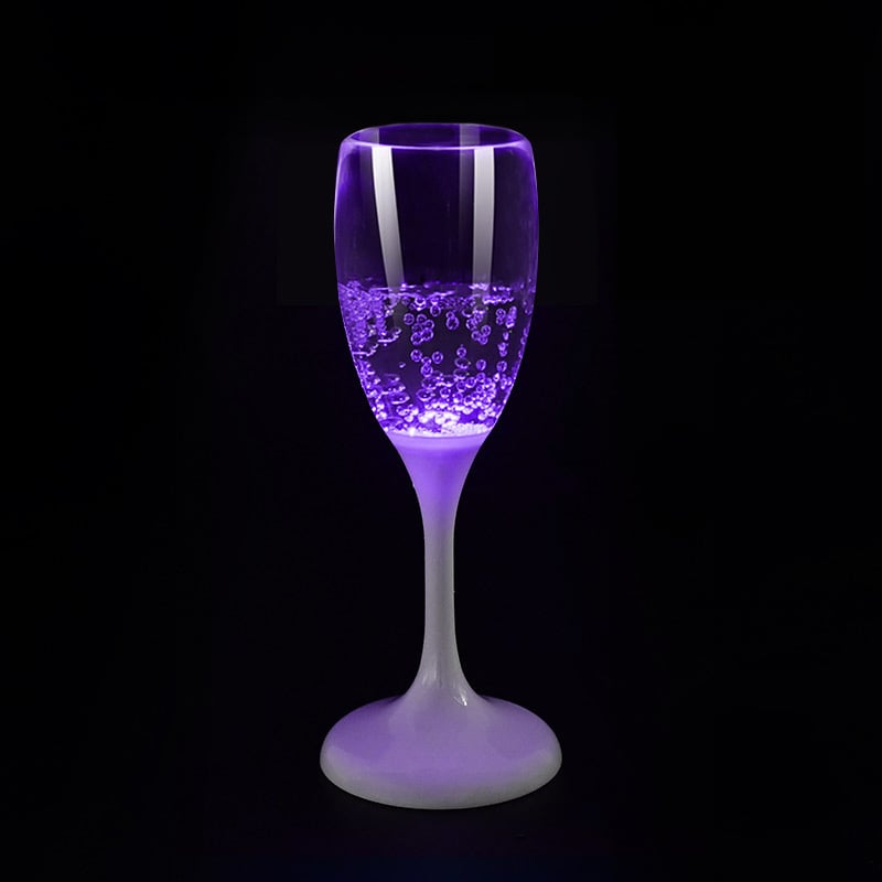BowLift | LED Wine Glasses | Light-Up Drinkware with 6 Colors | Liquid-Activated | Reusable Party Cups 4–8oz