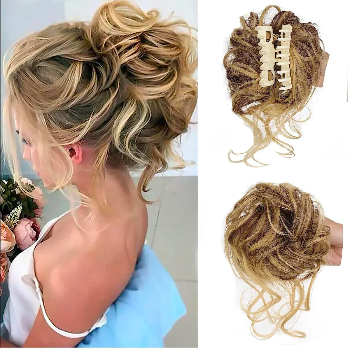 BowLift | Curly Hair Bun – Clip-in Hair Piece with Volume and Natural Look
