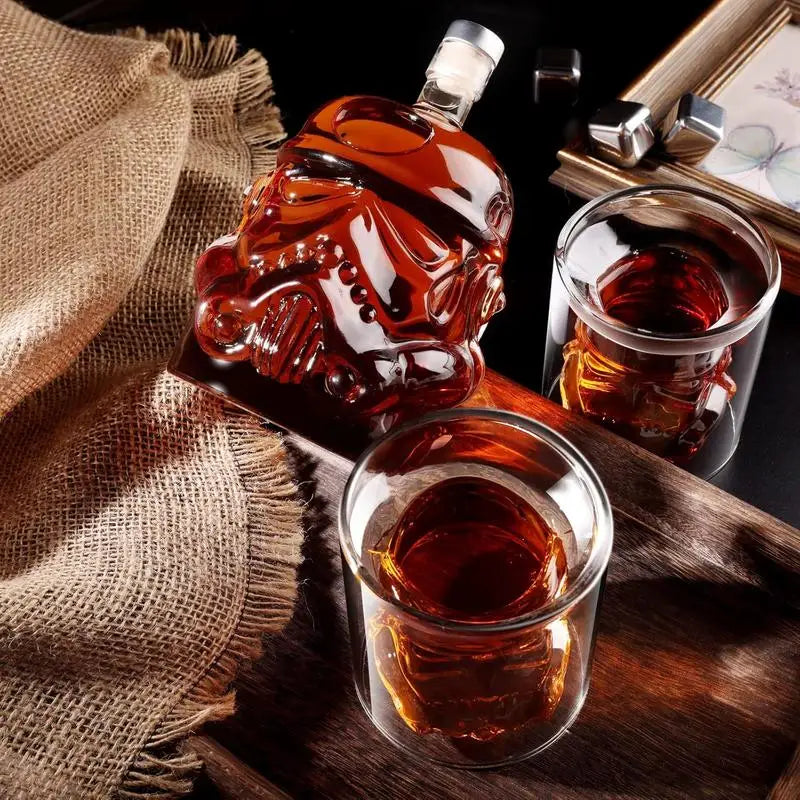3pcs Creative Whiskey Decanter with 2 Counts Glasses Bar Utensil | Bowlift
