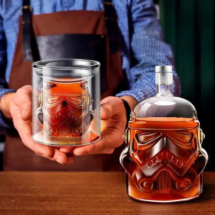 3pcs Creative Whiskey Decanter with 2 Counts Glasses Bar Utensil | Bowlift