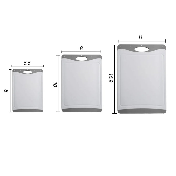 3pcs Non-Slip Cutting Boards Kitchen Chopping Board with Safe Handle | Bowlift