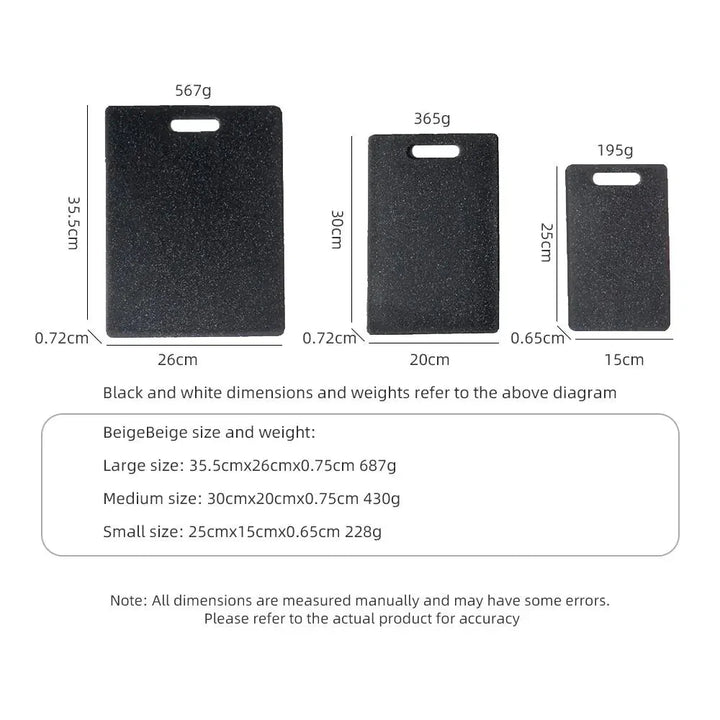 3PCS Plastic Cutting Board Set Square Double-sided Cutting Board | Bowlift
