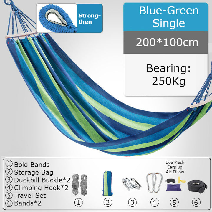 BowLift | Thickened Single/Double Hammock, More Breathable, Safer and More Comfortable, For Camping, Dormitory & Leisure