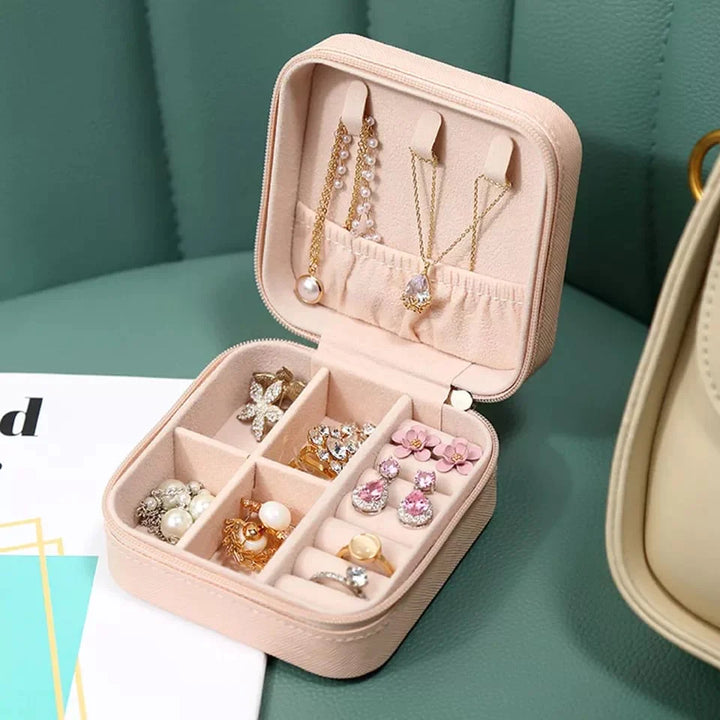 Portable Jewellery Box Organizer Travel Jewelry Storage Case for Earrings Necklace Bowlift