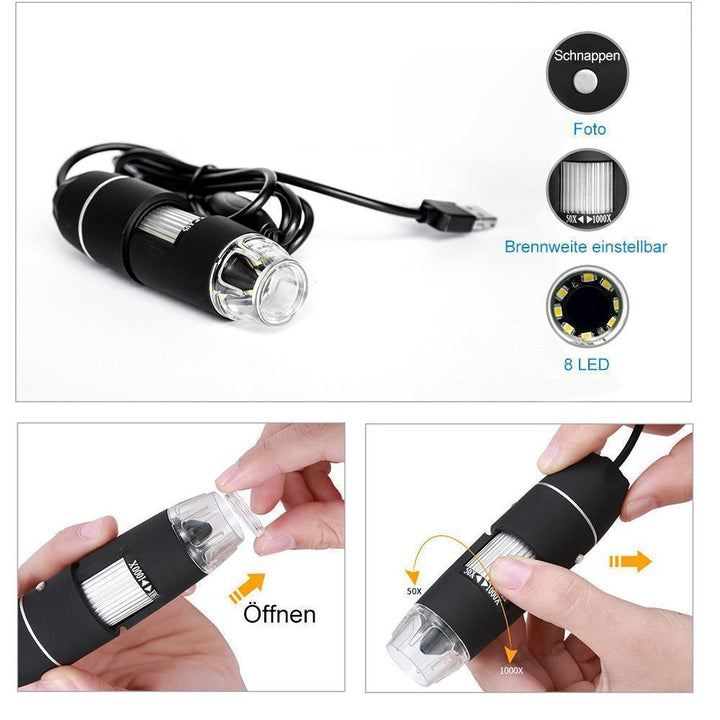 Wearable 1000X Zoom 1080p Microscope Camera | Bowlift