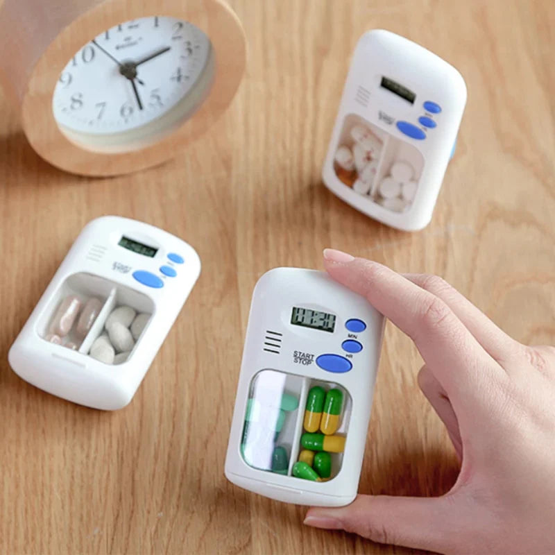 Pills Storage Case With Alarm Timer Clock Bowlift