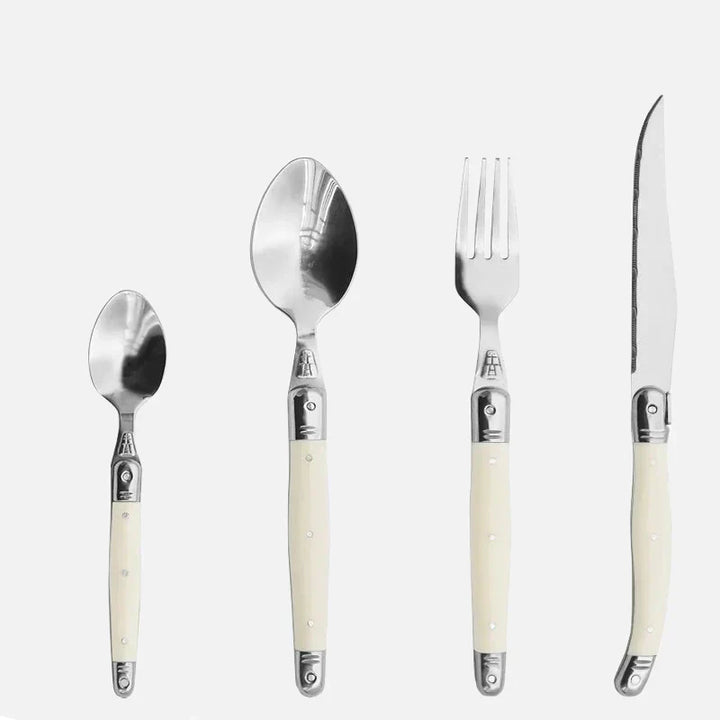 BowLift | IvoryElegance – Luxury Laguiole Cutlery Set with Timeless Style