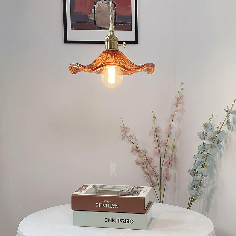 BowLift | Hanging lamp with a floral pattern that creates a cozy atmosphere
