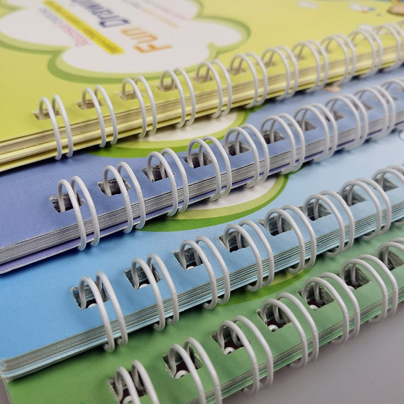 Kids Practice Magic Groove Writing Notebook Auto-Disappears in 10 Minutes Bowlift