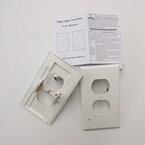 BowLift | Pack 4x LED Night Light Outlet Cover | Energy-Efficient, Automatic Sensor & Safe for Kids' Rooms