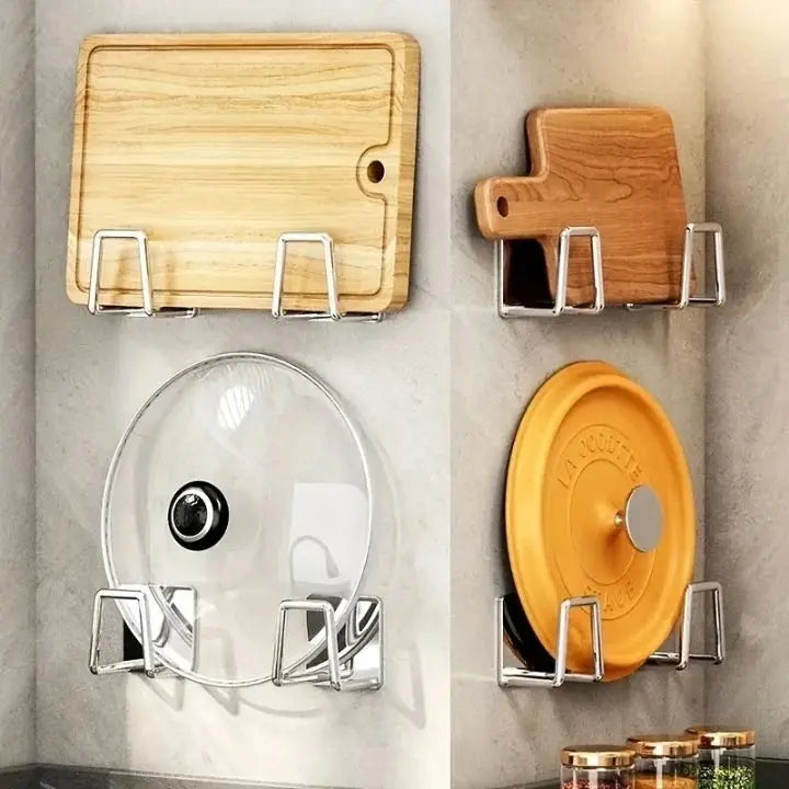 BowLift | 4 pieces | Stainless steel wall holder – Self-adhesive and space-saving