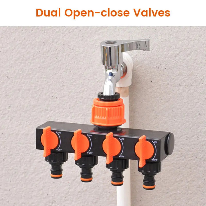 BowLift | 4-Way Garden Hose Splitter – Effortless Water Control for Your Garden