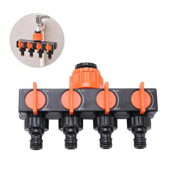 BowLift | 4-Way Garden Hose Splitter – Effortless Water Control for Your Garden