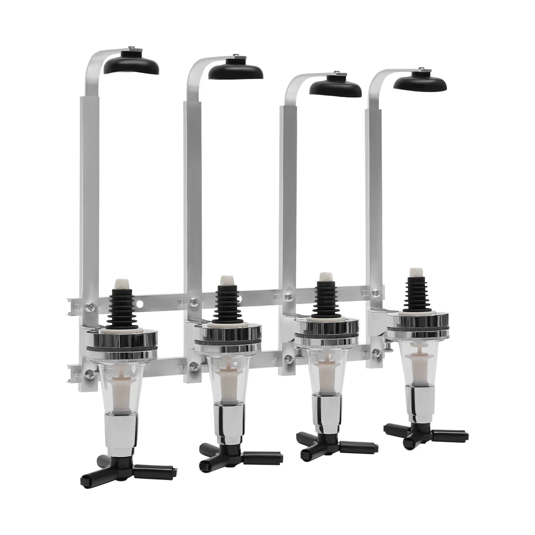 4 Head Silver Wine Rack Wall Mounted Bottle Bracket Bar Accessories | Bowlift