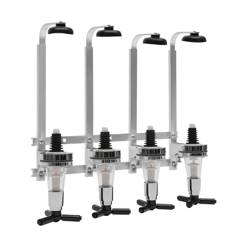 4 Head Silver Wine Rack Wall Mounted Bottle Bracket Bar Accessories | Bowlift