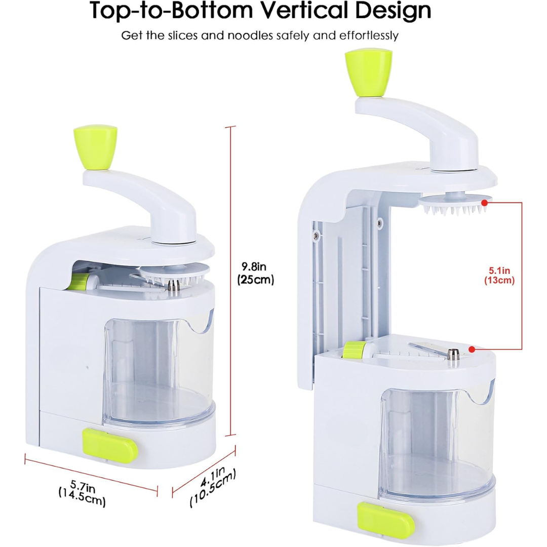 BowLift | 4-in-1 Heavy Vegetable Spiralizer with Strong Suction Cup