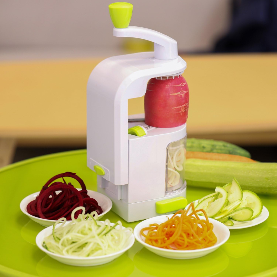 BowLift | 4-in-1 Heavy Vegetable Spiralizer with Strong Suction Cup