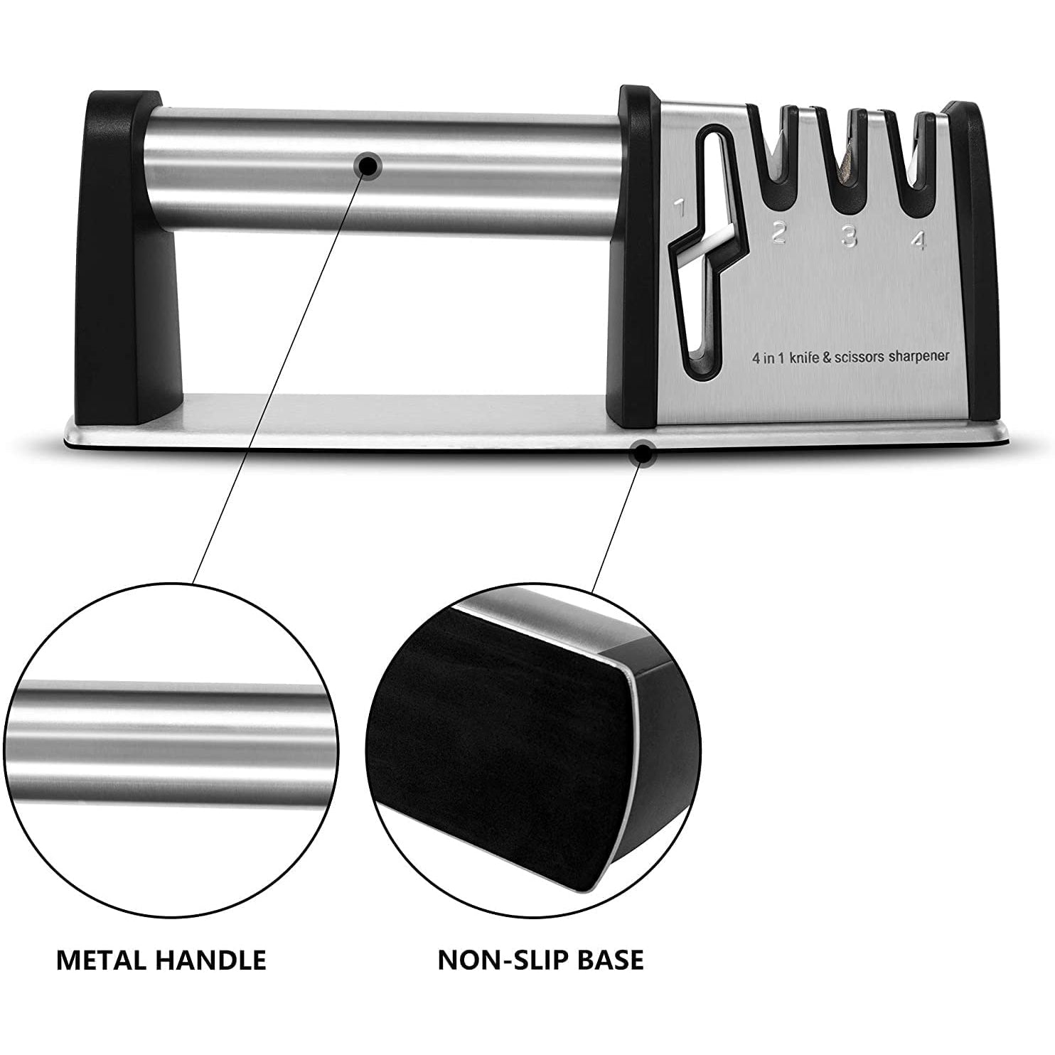 BowLift | 4-in-1 kitchen knife and scissors sharpening tool