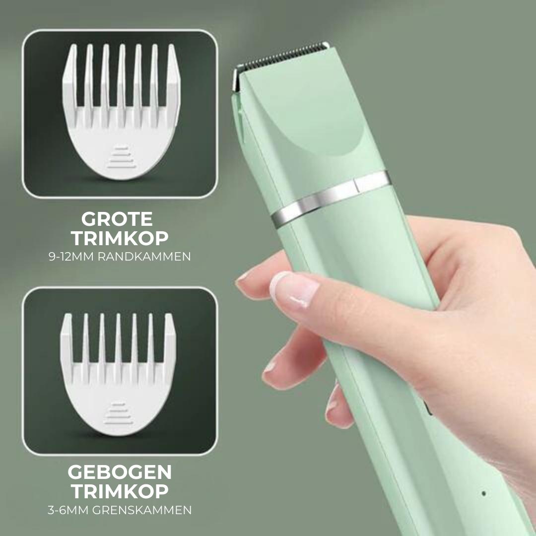 BowLift | Tierpflegegerät Groomilo 4-in-1 | Quiet & Rechargeable | For Fur & Nails | White-Green