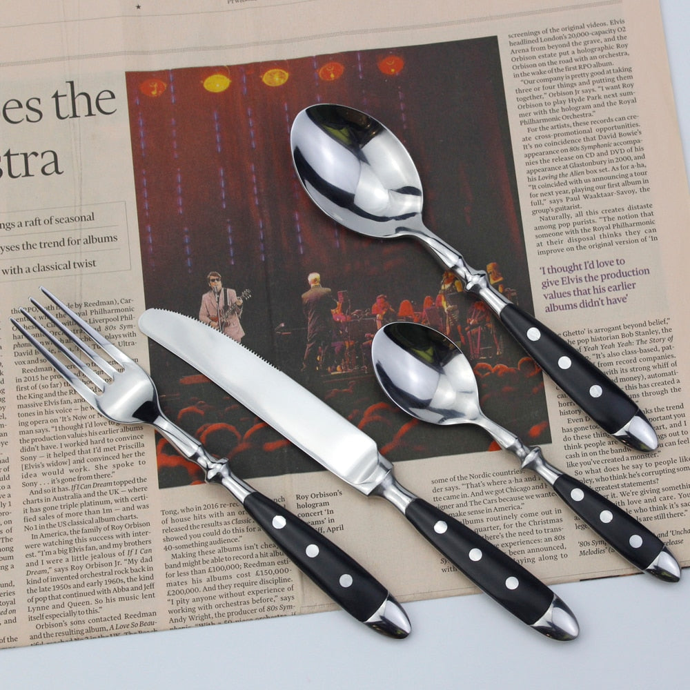 4 in 1 Set Delicate Dinnerware For Home Stainless Steel Cutlery Set | Bowlift