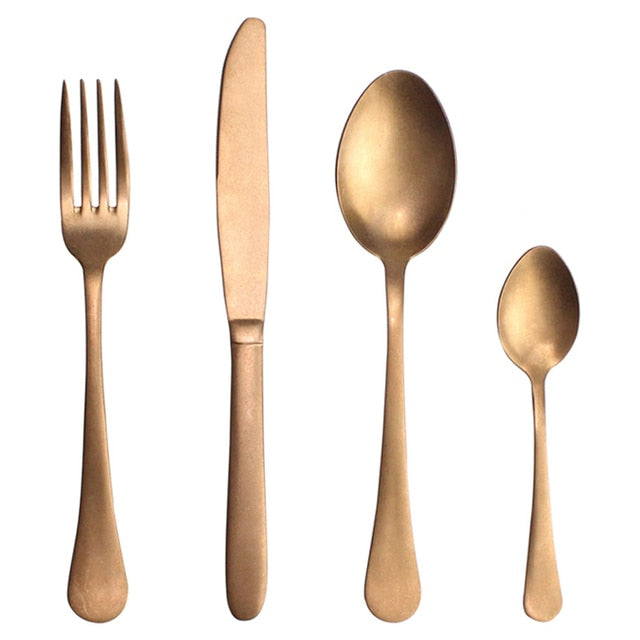 4 in 1 Set Delicate Dinnerware For Home Stainless Steel Cutlery Set | Bowlift