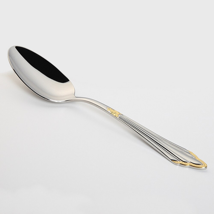 BowLift | 24- or 48-Piece Stainless Steel Cutlery Set in Gold Finish - GlowCut